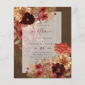 NIKAH -フローラ予算イスラム結婚式招待状 (正面)