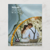 NIKAH - 結婚 Budget Agate金ゴールドティール（緑がかった色）写真 (正面)