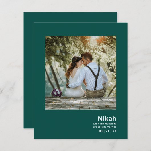 NIKAH - 結婚 Budget Agate金ゴールドティール（緑がかった色）写真 (正面/裏面)