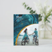 NIKAH - 結婚 Budget Agate金ゴールドティール（緑がかった色）写真 (スタンド正面)