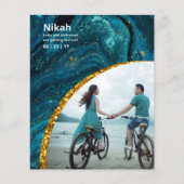 NIKAH - 結婚 Budget Agate金ゴールドティール（緑がかった色）写真 (正面)