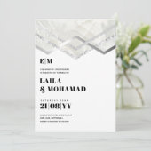 NIKAH - bUDGET結婚式招待状シルバースパークル (スタンド正面)