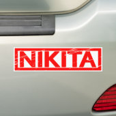 Nikitaのスタンプ バンパーステッカー (車上)