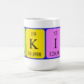 Nikitaの周期表の名前のマグ コーヒーマグカップ (中央)