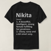 NIKITA Definition Personalized Name Funny Christma Tシャツ (デザイン正面)