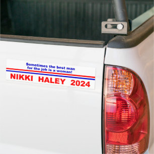 Nikki Haley 2024時々のための花婿介添人 バンパーステッカー