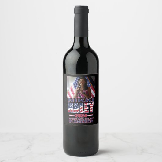 Nikki Haley - 2024 ワインラベル (正面)