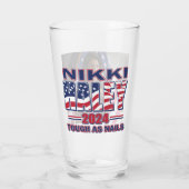 Nikki Haley for President – タフ爪、 ネイル タンブラーグラス (裏面)