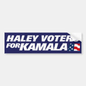 Nikki Haley Supporters for Kamala Harris 2024 バンパーステッカー (正面)