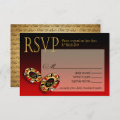 Nikki Las Vegas Deluxe RSVPの応答 出欠カード (正面/裏面)