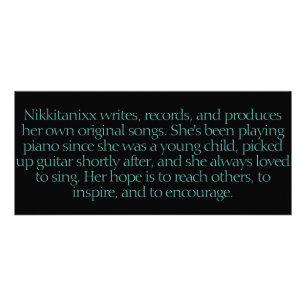 Nikkitanixxの広告宣伝のしおり ラックカード