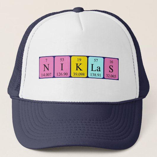 Niklas周期表名hat キャップ (正面)