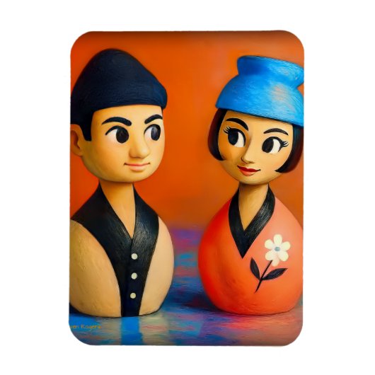 NIKO AND HANA PHOTO MAGNET.   マグネット (縦)