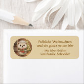 Niko flauschiger Weihnachtsgruß Aufkleber ラベル (インサイチュ)