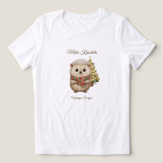 Niko Igel Weihnachten Mehr Kuscheln トライブレンドTシャツ (デザイン正面)