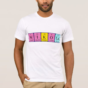 Nikolaの周期表の名前のワイシャツ Tシャツ