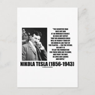 Nikola Teslaの科学者は即座に狙わない ポストカード