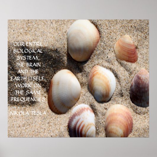 NIKOLA TESLA引用文 – 同一周波数 – ポスター (正面)