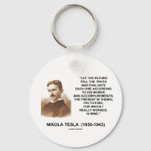 Nikola Tesla未来が真実を語る引用文 キーホルダー (正面)