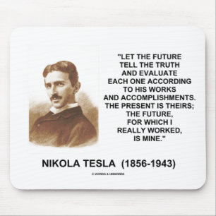Nikola Tesla未来が真実を語る引用文 マウスパッド