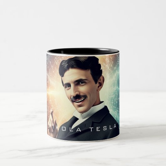 Nikola Tesla ツートーンマグカップ (中央)