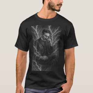 Nikola Tesla – 電気マインドTシャツ Tシャツ