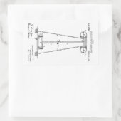 Nikola Tesla Energy Transmission Pantent US1119732 長方形シール (バッグ)