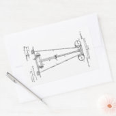 Nikola Tesla Energy Transmission Pantent US1119732 長方形シール (封筒)