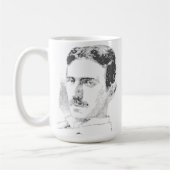 Nikola Tesla Face コーヒーマグカップ (左)