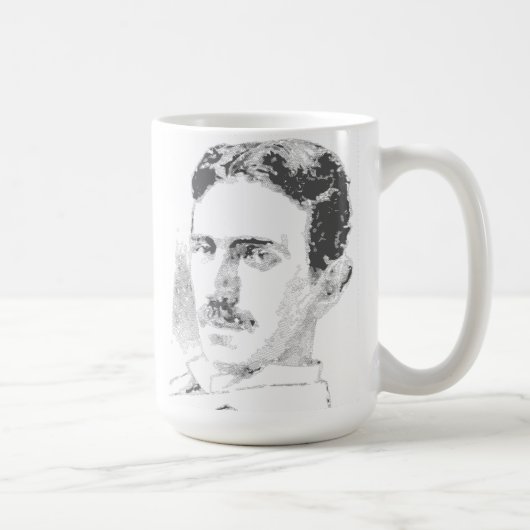 Nikola Tesla Face コーヒーマグカップ (右)