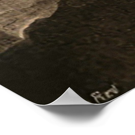 Nikola Tesla Holding A Light Bulb ポスター (角)