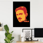 Nikola Tesla Portrait ポスター (ホームオフィス)