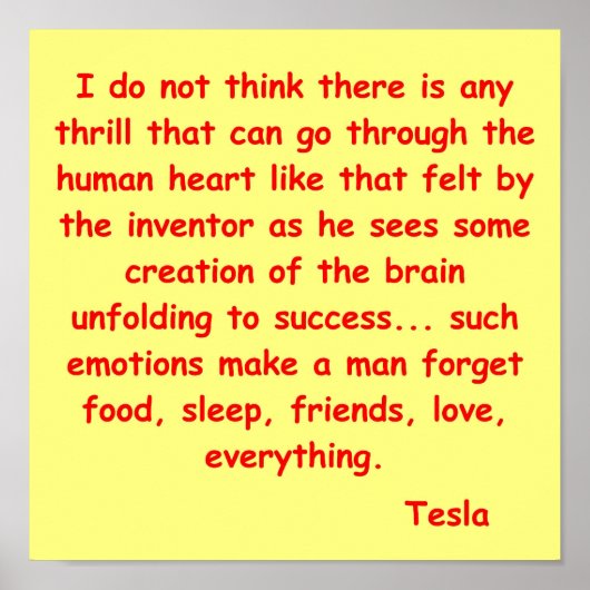 nikola tesla quote ポスター (正面)