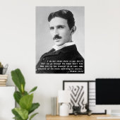 Nikola Tesla Quote ポスター (ホームオフィス)