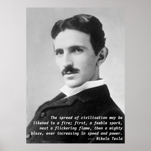 Nikola Tesla Quote ポスター (正面)