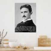 Nikola Tesla Quote ポスター (キッチン)