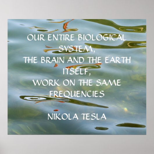NIKOLA TESLA QUOTE - SAME FREQUENCIES - ポスター (正面)