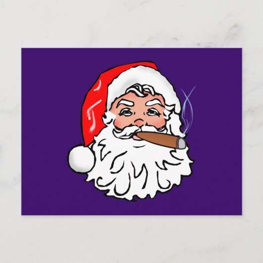 Nikolaus Weihnachtsmann Zigarre Santa Claus cigar シーズンポストカード (正面)