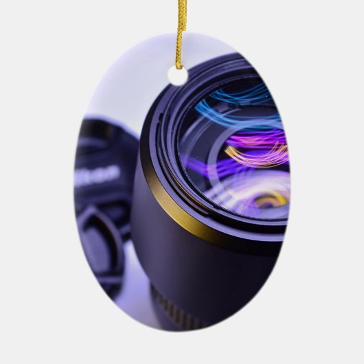 Nikonの写真撮影のカメラ セラミックオーナメント (正面)