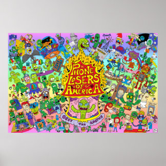 Nik's PLA Poster (数々の-color background) ポスター
