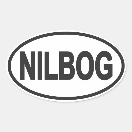 NILBOGユーロ楕円ステッカー 楕円形シール (正面)