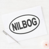 NILBOGユーロ楕円ステッカー 楕円形シール (封筒)