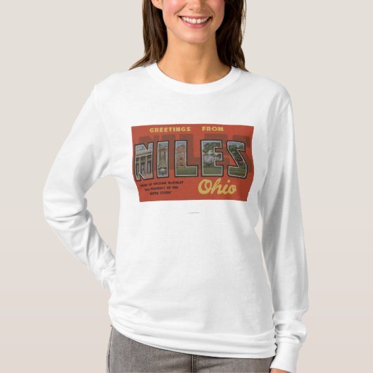NilesのOhioLargeの手紙ScenesNiles、オハイオ州 Tシャツ (正面)