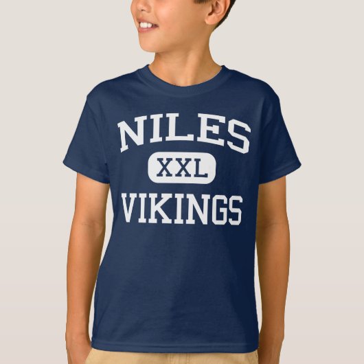 Niles -バイキング-高等学校- Nilesミシガン州 Tシャツ (正面)