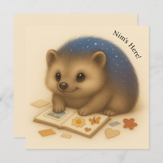 Nimスクラップブックカスタマイズ可能な心地よいシリーズカード (正面/裏面)