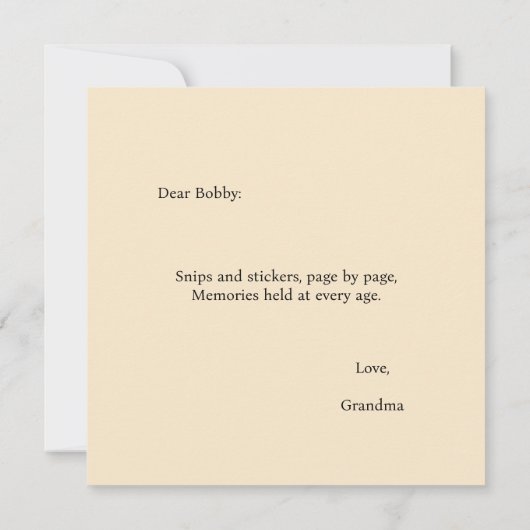 Nimスクラップブックカスタマイズ可能な心地よいシリーズカード (裏面)