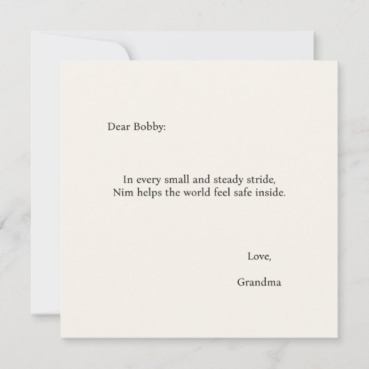 Nimプリフレンズカスタマイズ可能な心地よいシリーズカード (裏面)