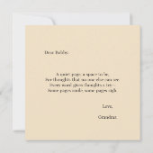 Nim仕訳帳カスタマイズ可能な心地よいシリーズカード (裏面)