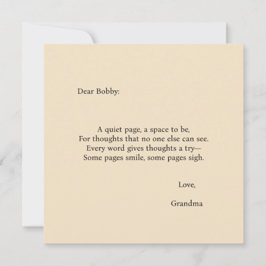 Nim仕訳帳カスタマイズ可能な心地よいシリーズカード (裏面)