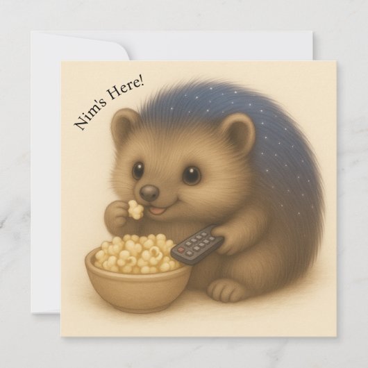 Nim Binges TVカスタマイズ可能な心地よいシリーズカード (正面)